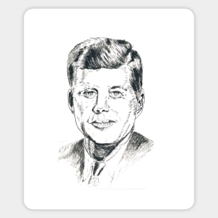 JFK illustration portrait Sticker